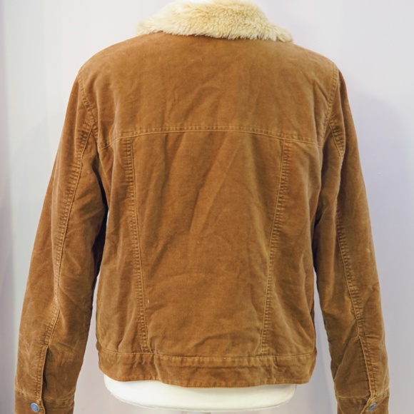 J. Jill Shearling & Corduroy Button Up Jacket, M - Picture 6 of 8
